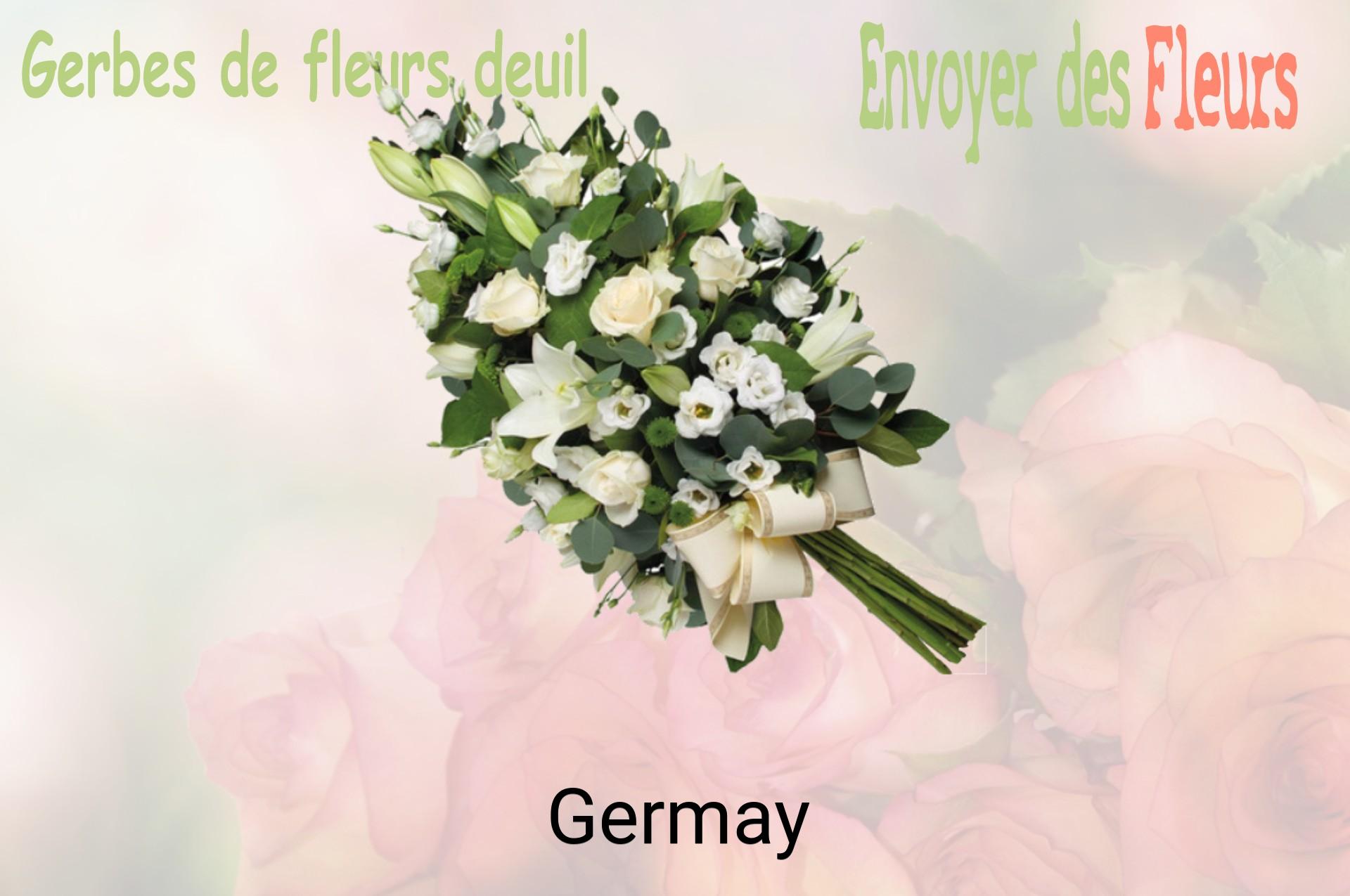 Gerbe de fleurs de deuil livrée à Germay
